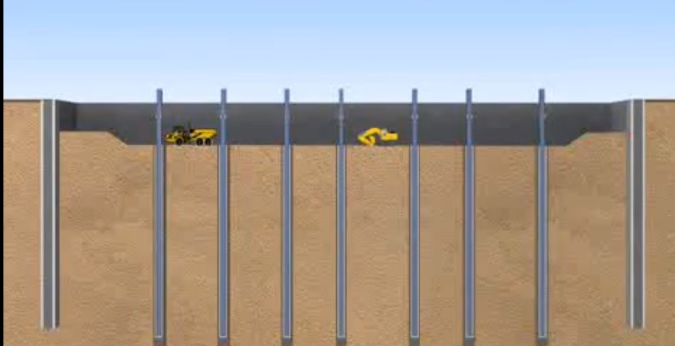 اجرای سازه به روش Top Down